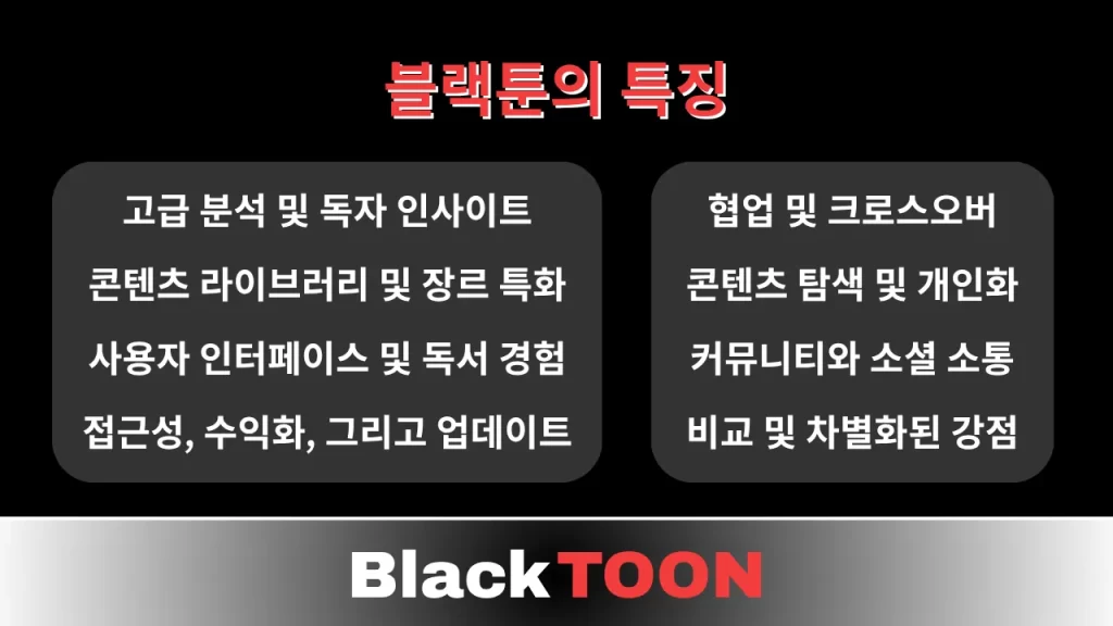블랙툰의 기능들